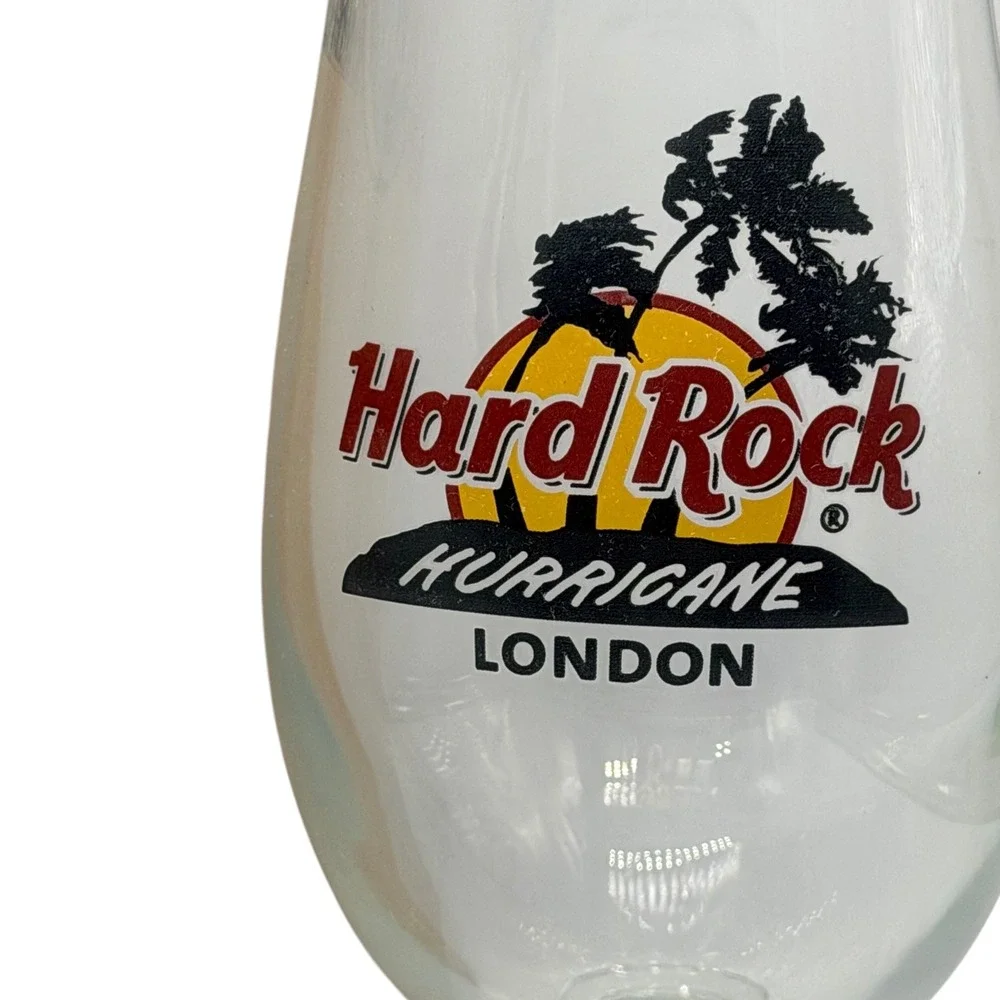 Hard Rock Cafe London Hurricane Glass With Box Tropical‎ Palm Tree Logo